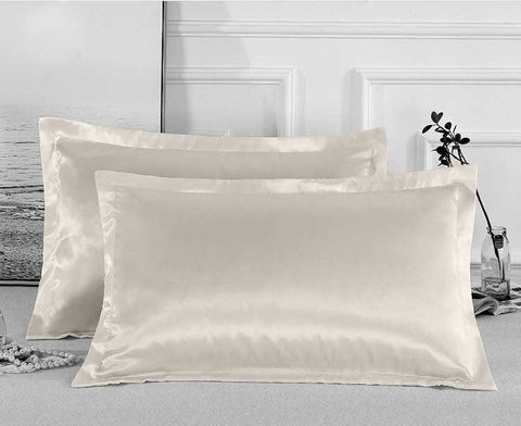 Charmeuse Satin Pillowcases | Cream | One Pair