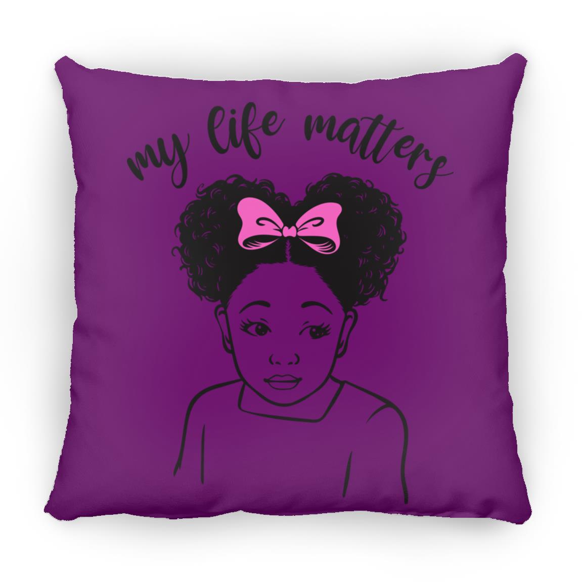 Girls Throw Pillows | Beautiful Me | Infinity | My Life Matters | Pink Bow