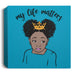 Girls Canvas Wall Art | Beautiful Me | Infinity | My Life Matters | Gold Crown