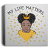 Girls Canvas Wall Art | Beautiful Me | Infinity | My Life Matters | Little Yellow Hearts