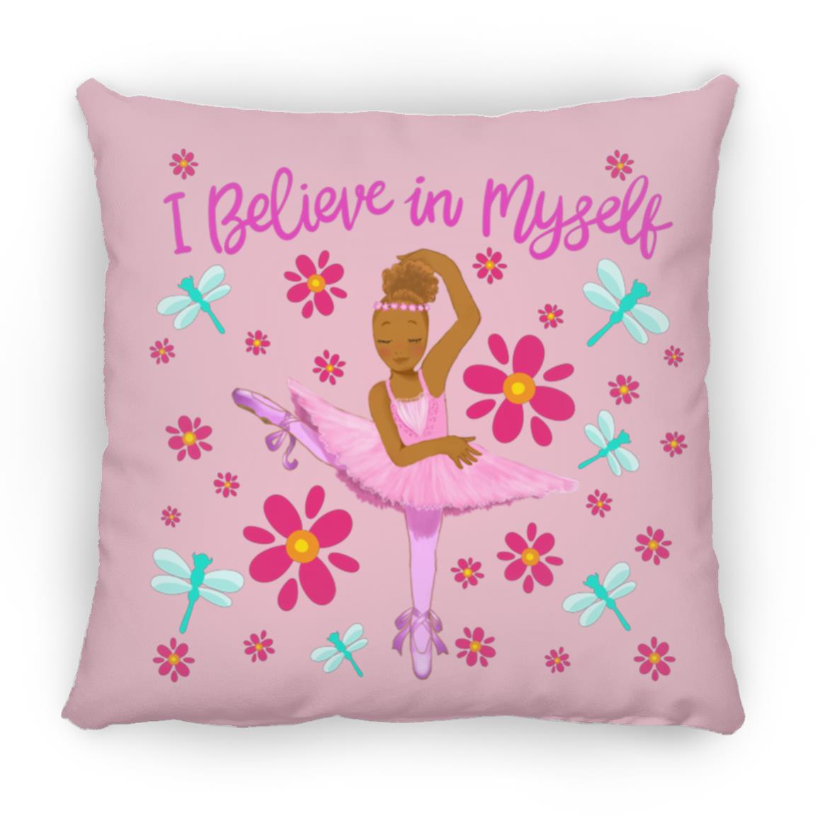 Girls Throw Pillows Beautiful Me Zara The Ballerina I Believe In Myself