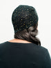 Turban: Simone | Sheer Black with Gold Sequins Turban | Linda Christen Designs