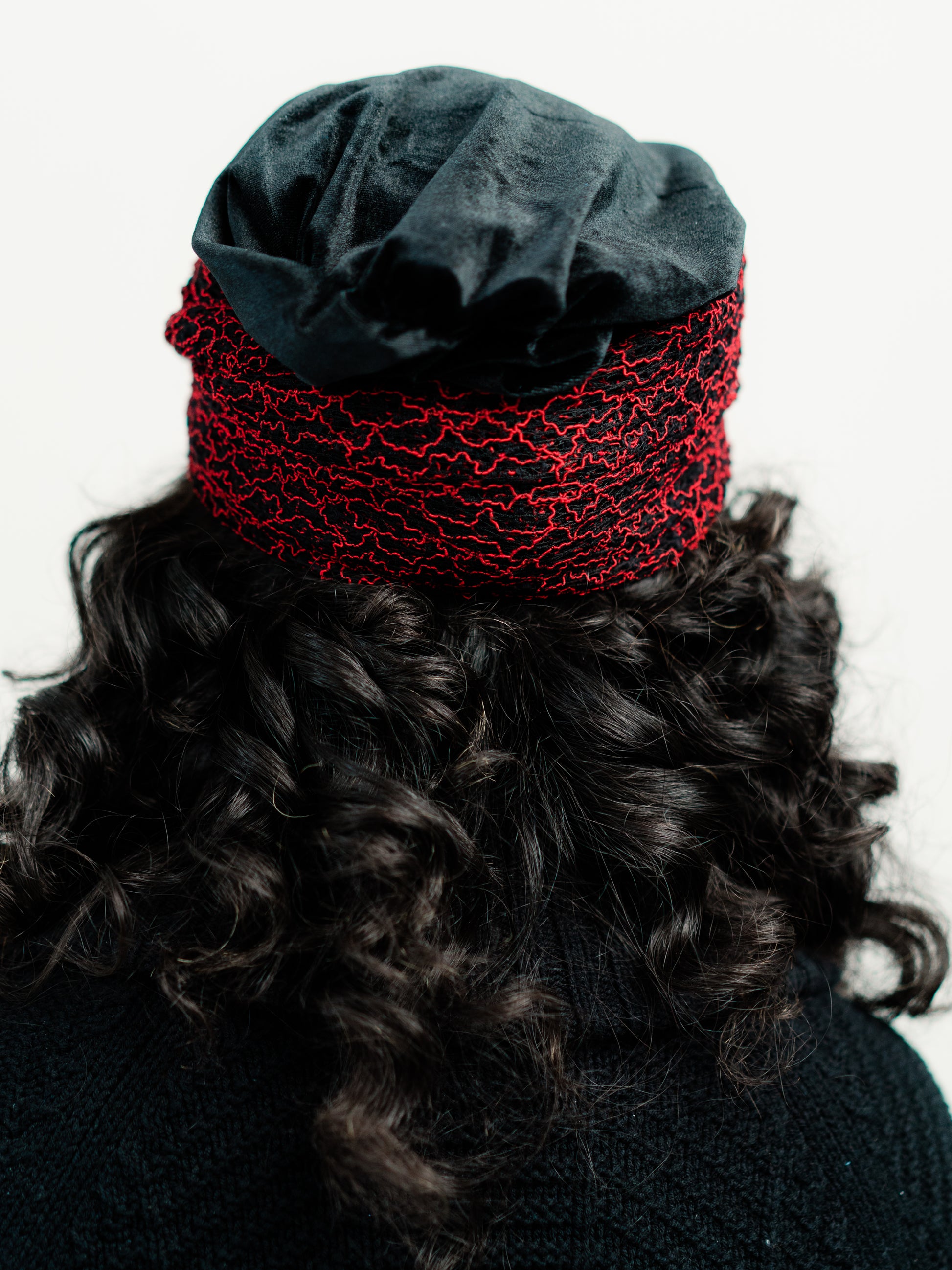 Turban: Monique | Black Velvet African Style Turban | Linda Christen Designs