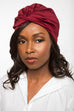 Chic Crimson Satin-Lined Turban | Royale
