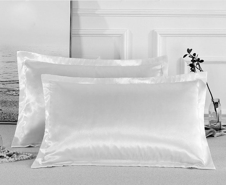 Charmeuse Satin Pillowcases | White | One Pair